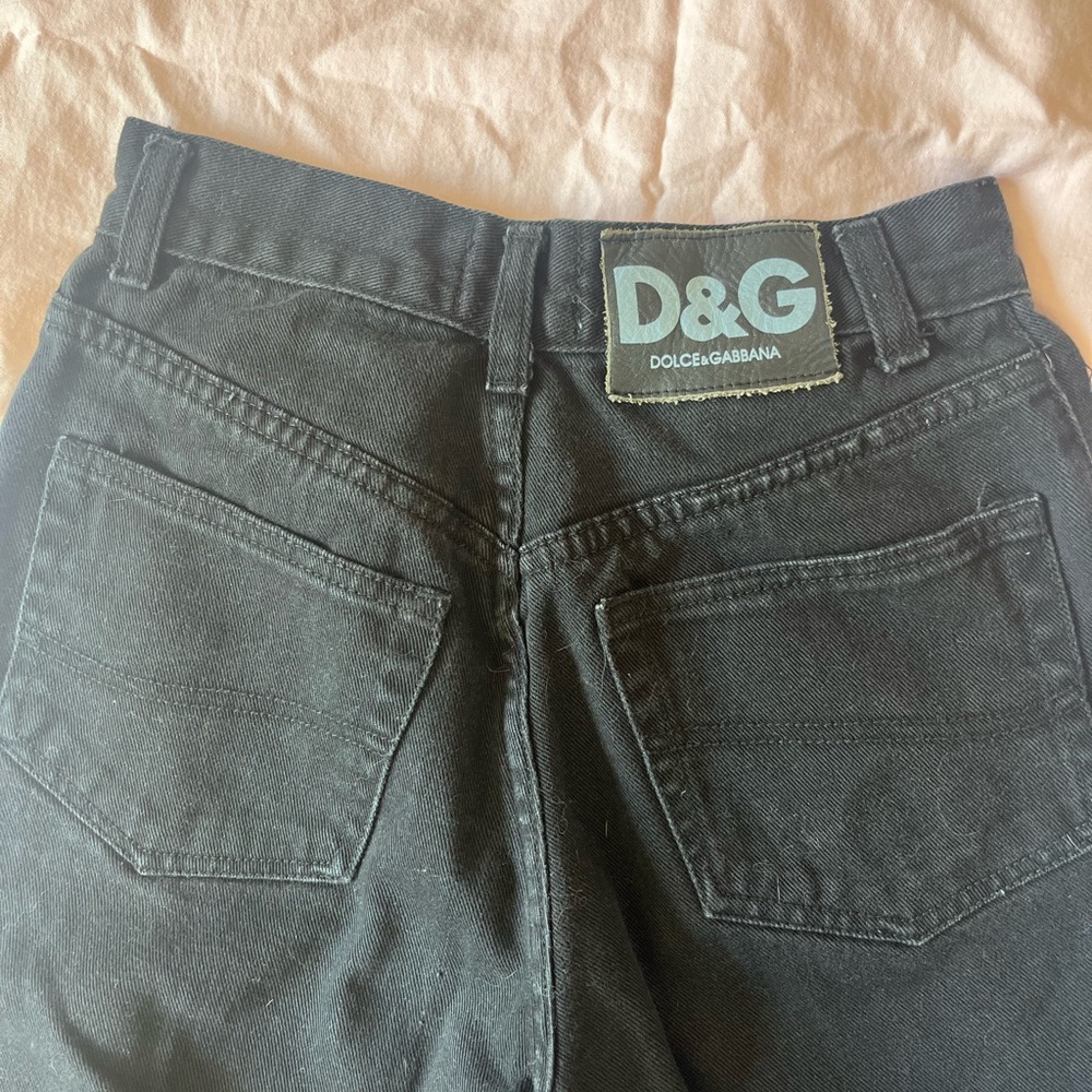 D&G black straight leg jeans